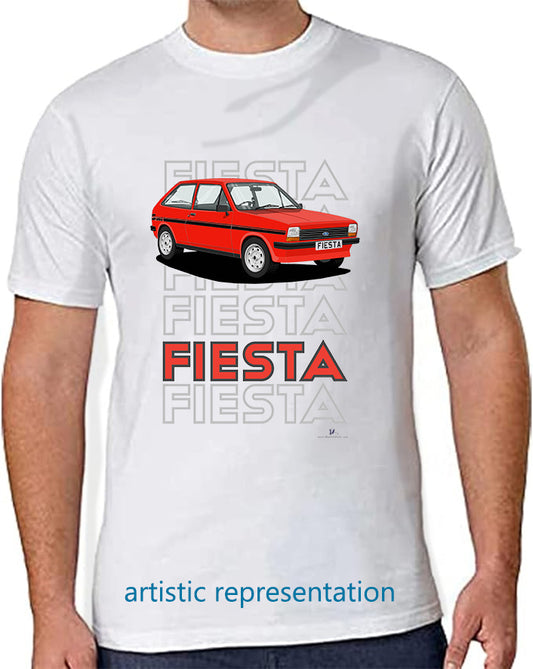 Ford Fiesta Mk1 S in Red T Shirt