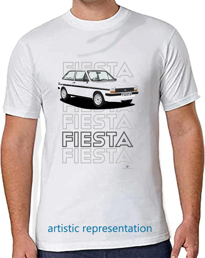 Ford Fiesta Mk1 S in White T Shirt