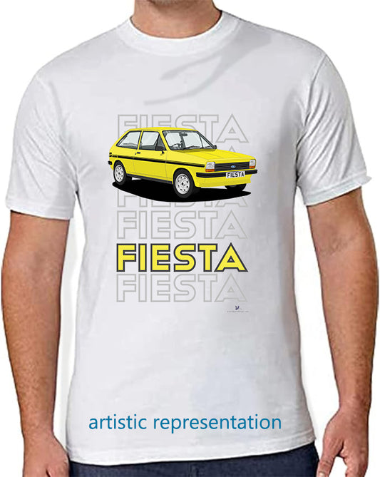 Ford Fiesta Mk1 S in Yellow T Shirt