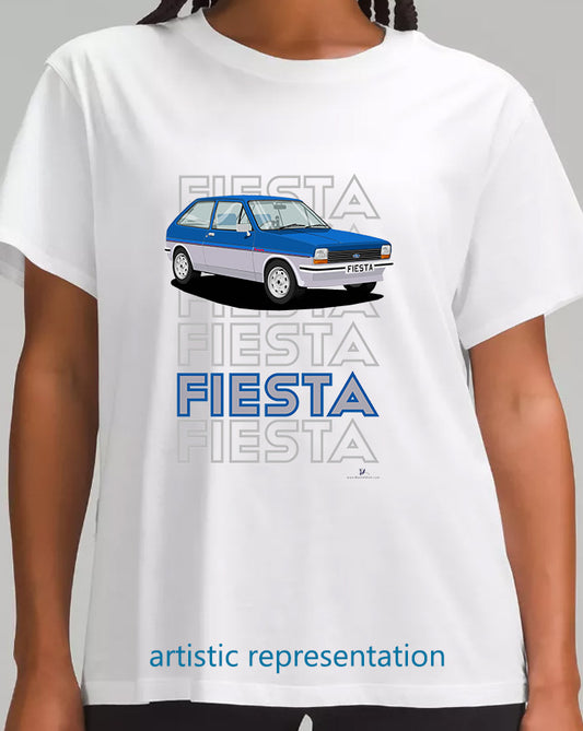 Ford Fiesta Mk1 Bravo in Blue T Shirt