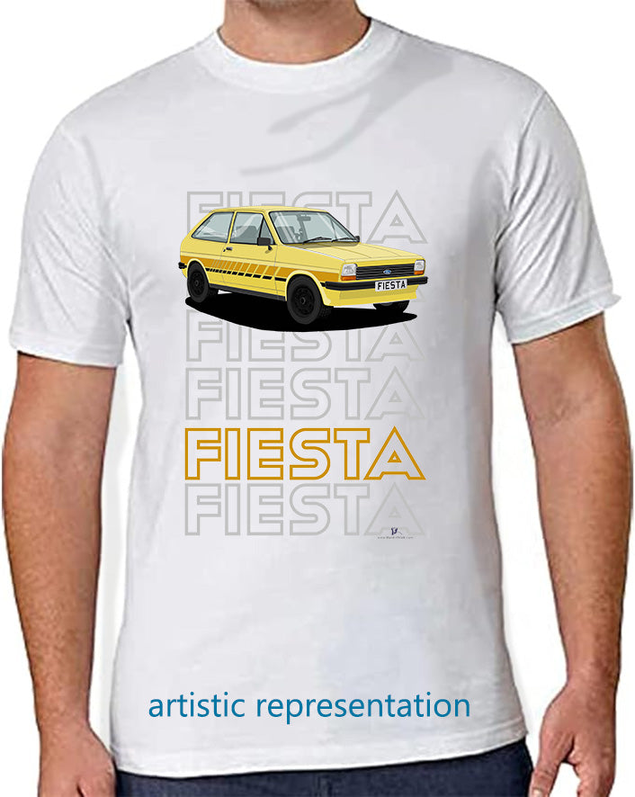 Ford Fiesta Mk1 Festival in Yellow T Shirt