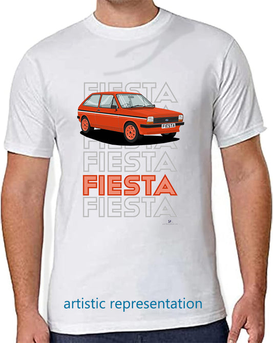 Ford Fiesta Mk1 Firefly in Red T Shirt