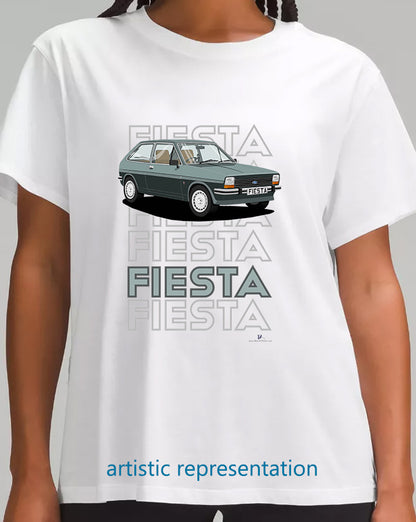 Ford Fiesta Mk1 Ghia in Dark Green T Shirt