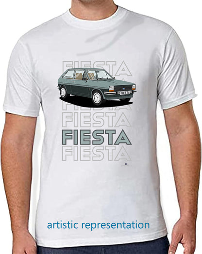 Ford Fiesta Mk1 Ghia in Dark Green T Shirt