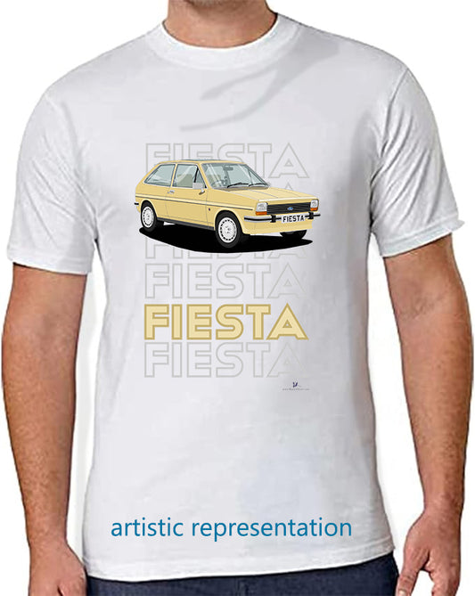 Ford Fiesta Mk1 Ghia in Gold T Shirt