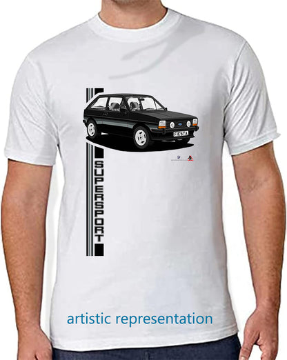Ford Fiesta Mk1 SuperSport in Black & Gray T Shirt