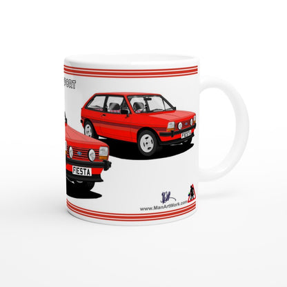 Ford Fiesta Mk1 SuperSport in Red Art Mug