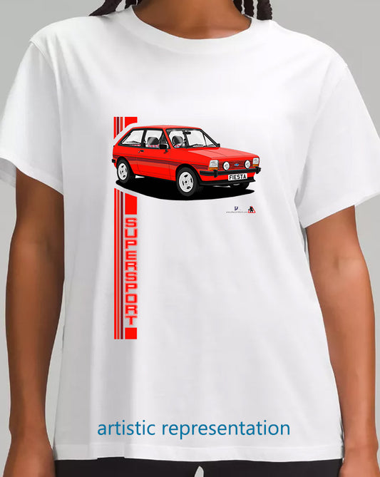 Ford Fiesta Mk1 SuperSport in  Red T Shirt