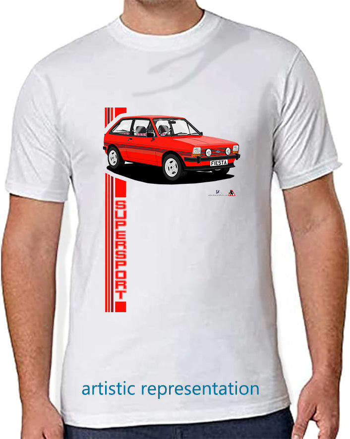 Ford Fiesta Mk1 SuperSport in  Red T Shirt