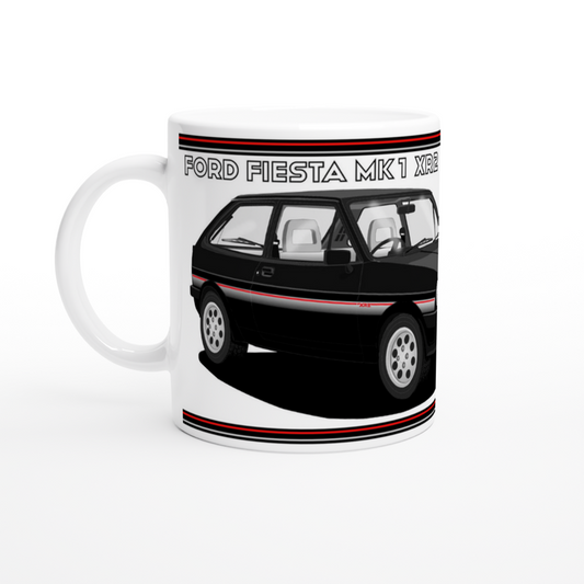 Ford Fiesta MK1 XR2 in Black Art Car Mug