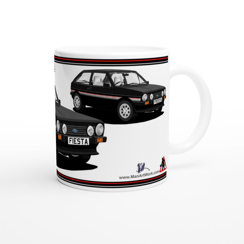 Ford Fiesta MK1 XR2 in Black Art Car Mug