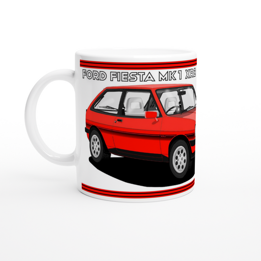 Ford Fiesta MK1 XR2 in Red Art Car Mug