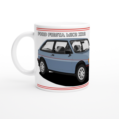 Ford Fiesta Mk2 XR2 in Blue Art Mug