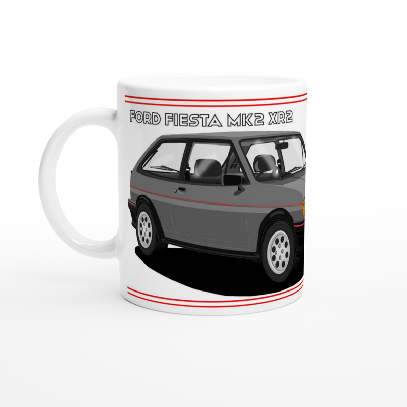 Ford Fiesta Mk2 XR2 in Grey Art Mug