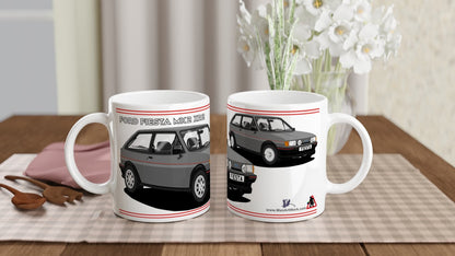 Ford Fiesta Mk2 XR2 in Grey Art Mug