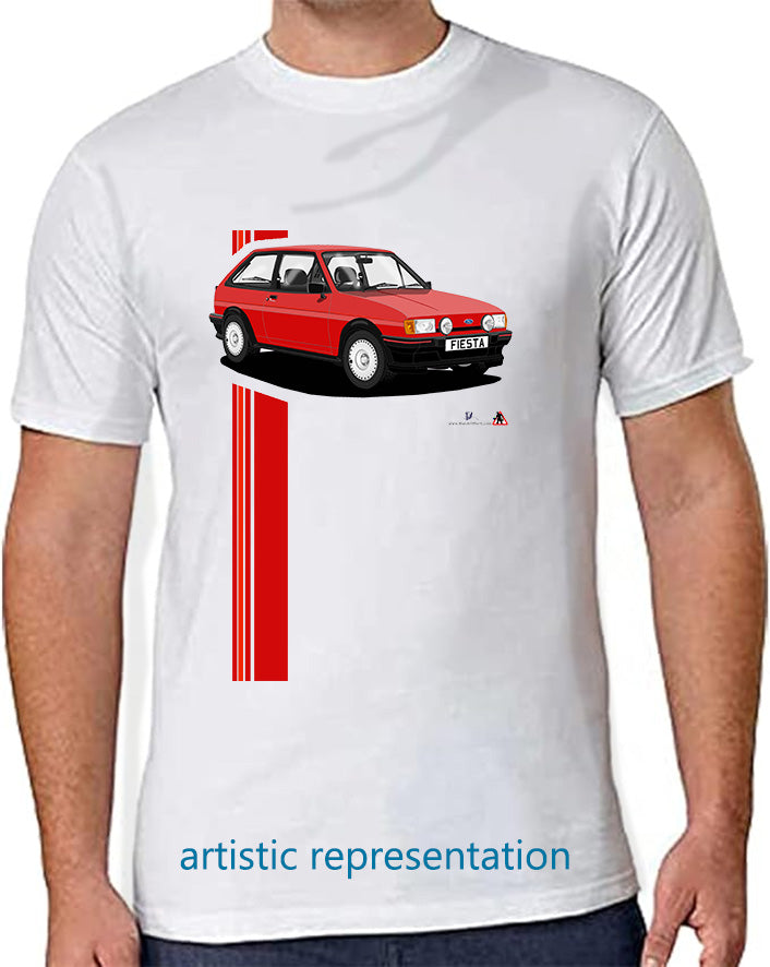 Ford Fiesta Mk2 XR2 in Red T Shirt