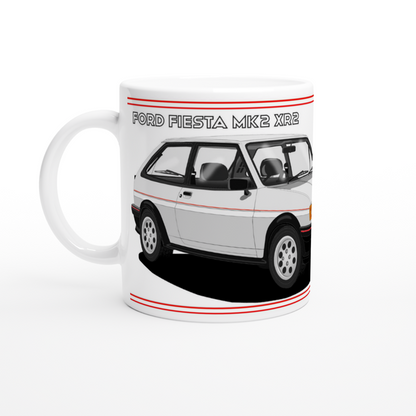 Ford Fiesta Mk2 XR2 in Silver Art Mug