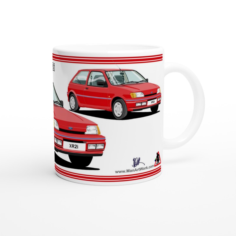 Ford Fiesta Mk3  XR2i in Red Art Mug