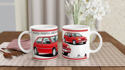 Ford Fiesta Mk3  XR2i in Red Art Mug