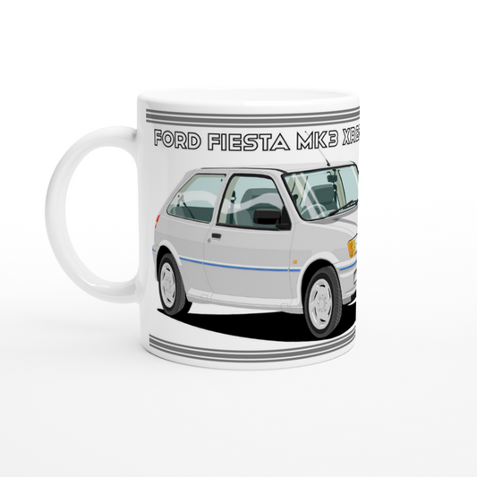 Ford Fiesta Mk3 XR2i in Silver Art Mug