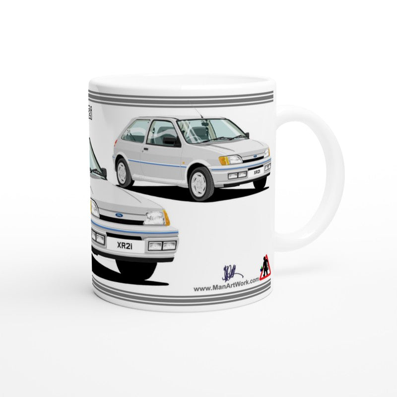 Ford Fiesta Mk3 XR2i in Silver Art Mug