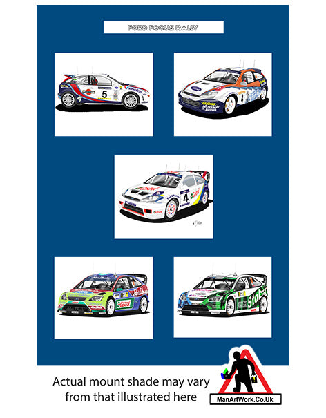 Ford Focus WRC Rally cars A4 Art Print