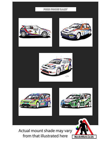 Ford Focus WRC Rally cars A4 Art Print