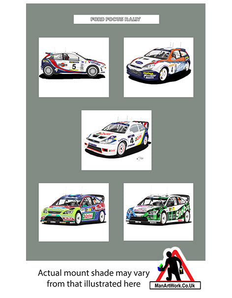 Ford Focus WRC Rally cars A4 Art Print