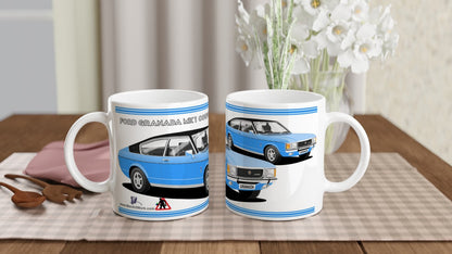 Ford Granada Mk1 Coupe in Blue Art Mug