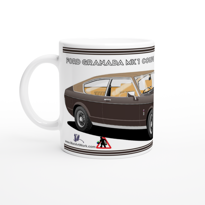 Ford Granada Mk1 Coupe in Bronze Art Mug