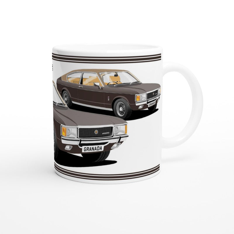 Ford Granada Mk1 Coupe in Bronze Art Mug