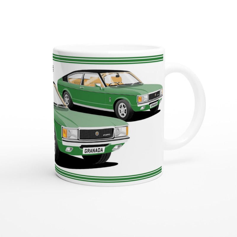 Ford Granada Mk1 Coupe in Green Art Mug