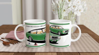 Ford Granada Mk1 Coupe in Green Art Mug