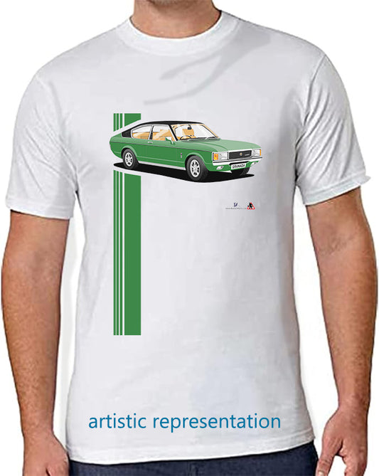 Ford Granada Mk1 Coupe in Green T Shirt