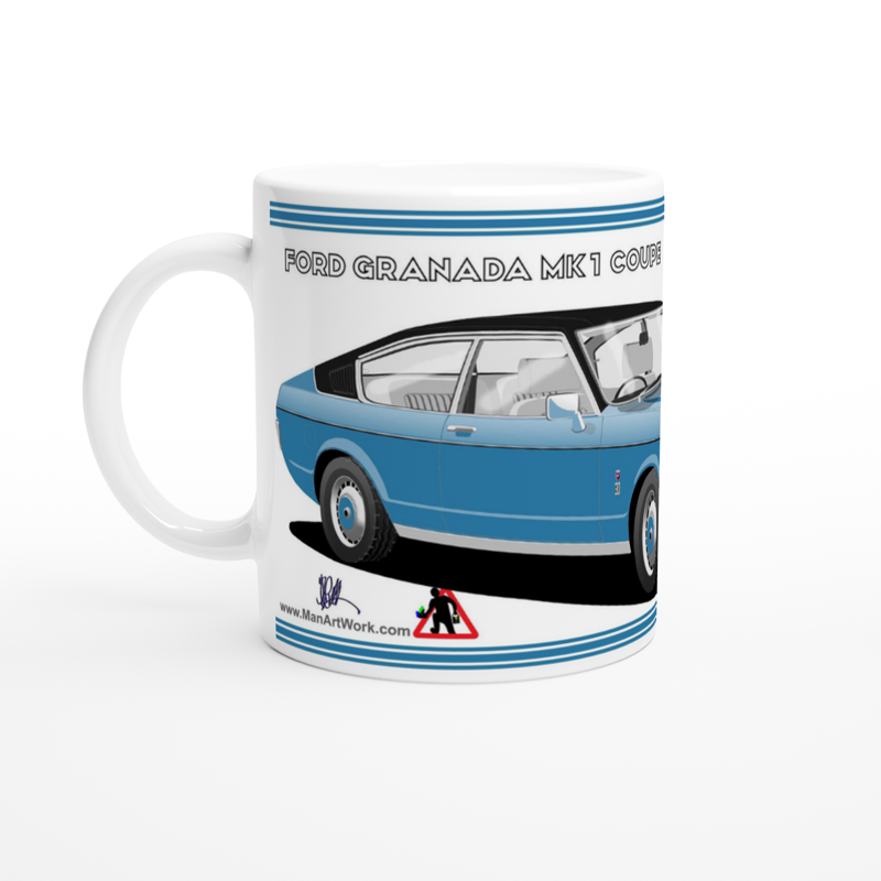 Ford Granada Mk1 Coupe in Metallic Blue Art Mug