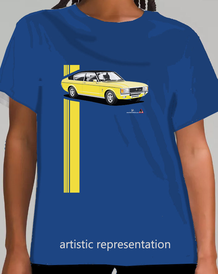 Ford Granada Mk1 Coupe in Yellow T Shirt