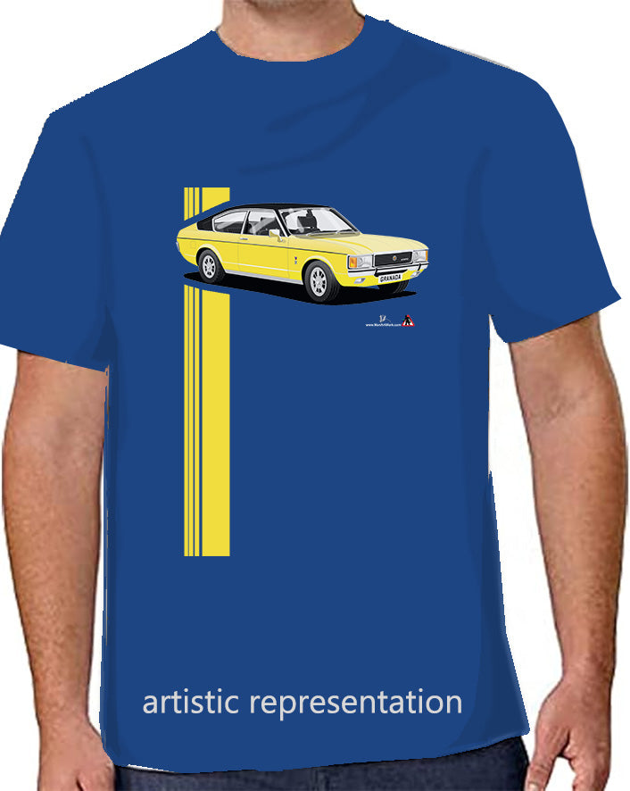 Ford Granada Mk1 Coupe in Yellow T Shirt