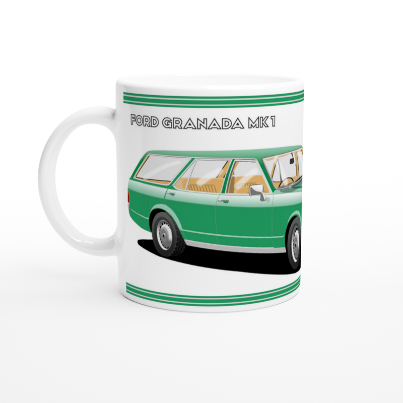 Ford Granada Mk1 Estate in Green Art Mug