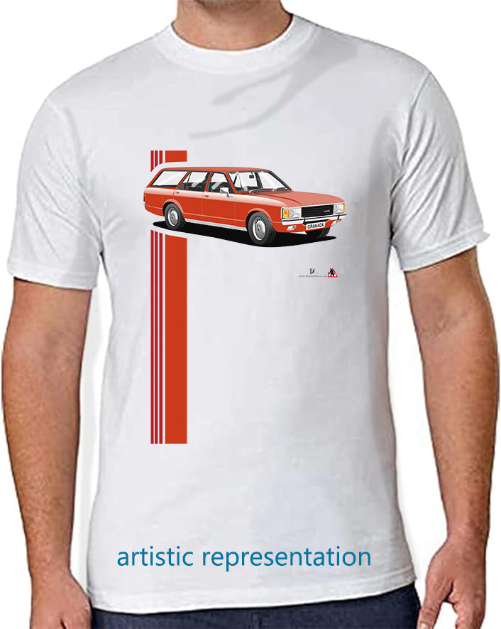 Ford Granada Mk1 Estate in Red T Shirt