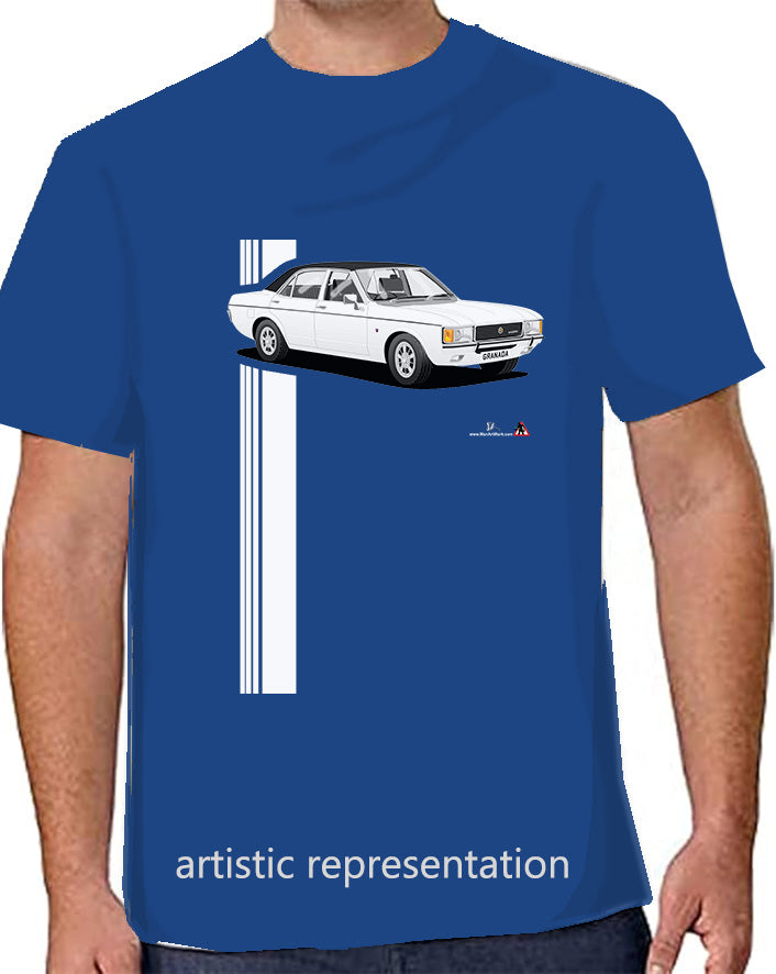 Ford Granada Mk1 Ghia in White T Shirt