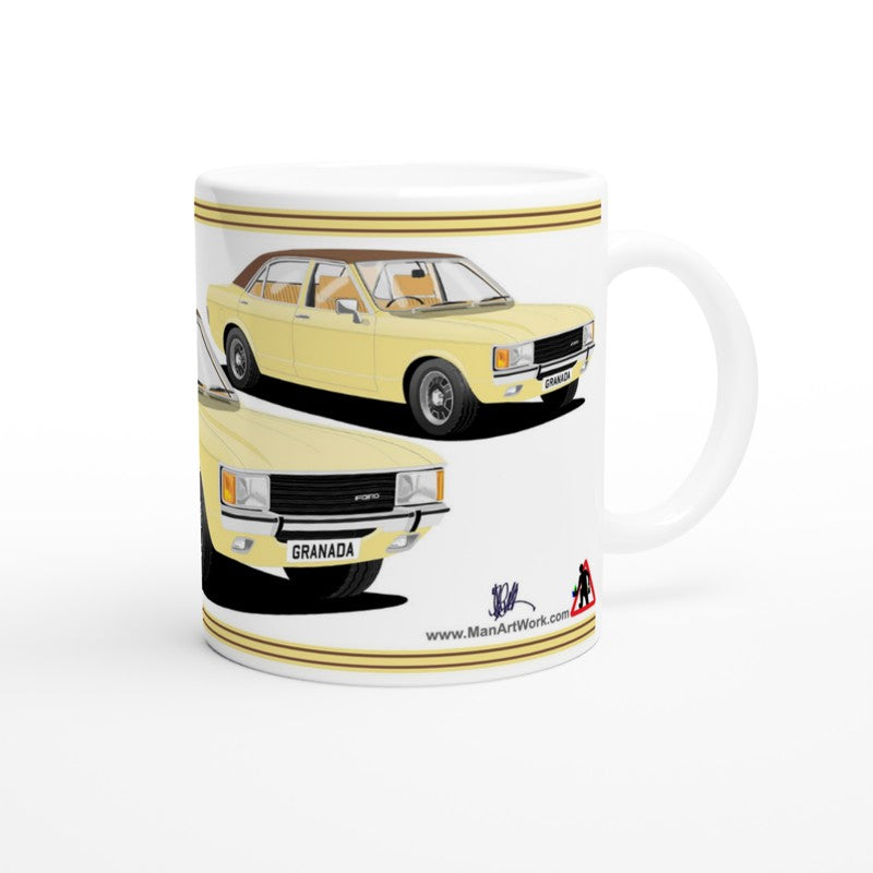 Ford Granada Mk1 GL in Beige Art Mug