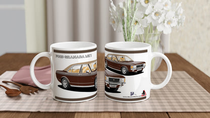 Ford Granada Mk1 Ghia in Brown Art Mug