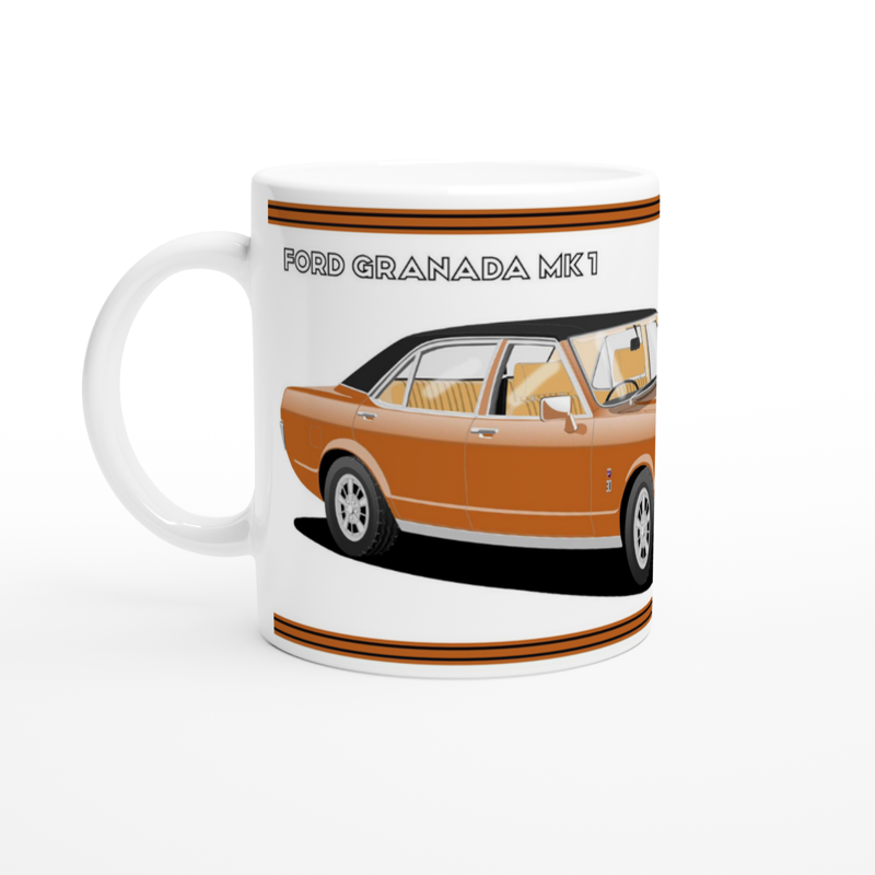 Ford Granada Mk1 Ghia in Copper Art Mug