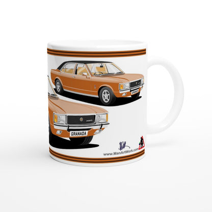 Ford Granada Mk1 Ghia in Copper Art Mug