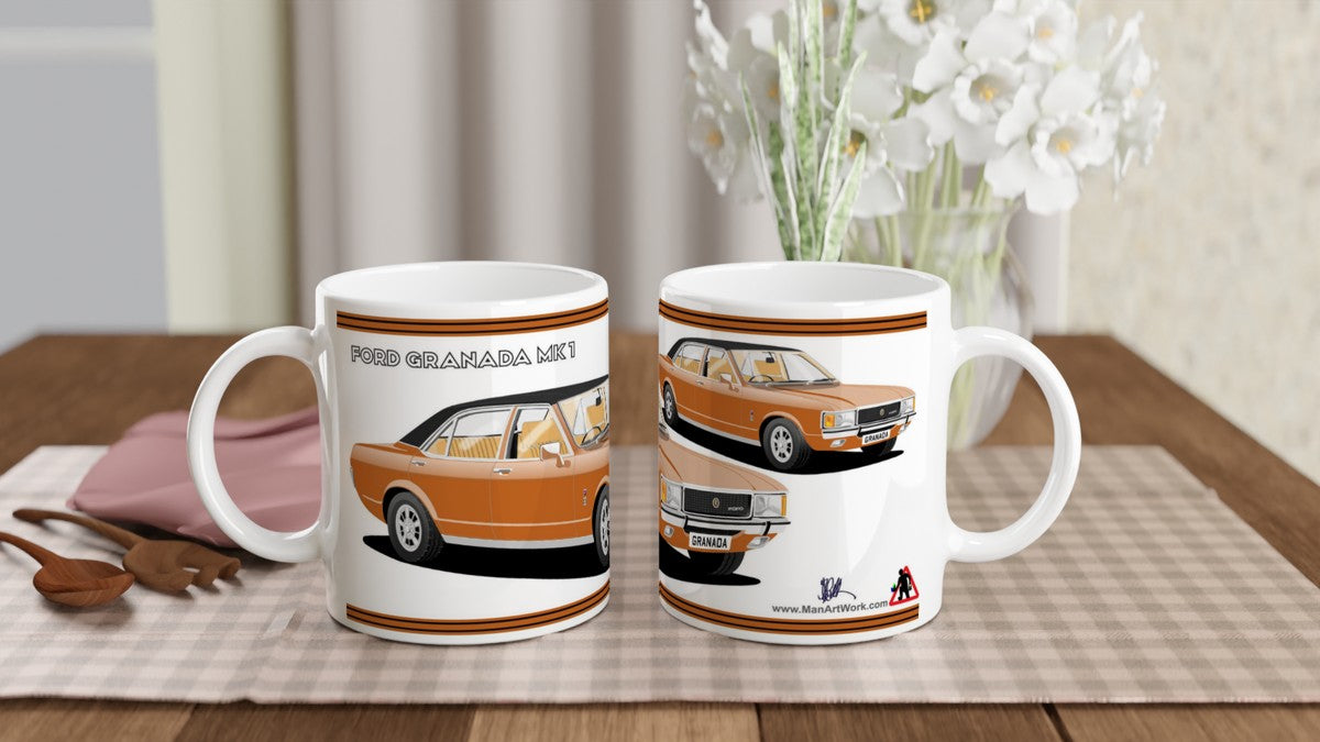 Ford Granada Mk1 Ghia in Copper Art Mug