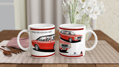 Ford Granada Mk1 Ghia in Red Art Mug