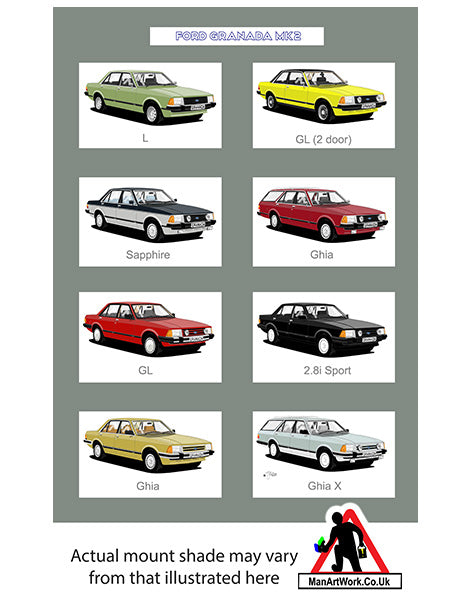 Ford Granada Mk2 A4 Art Print