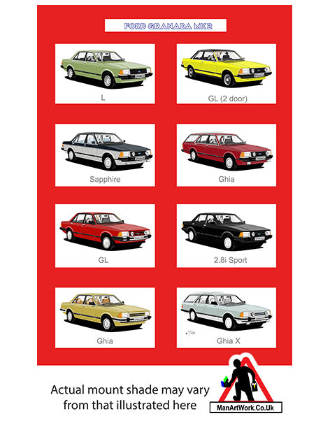 Ford Granada Mk2 A4 Art Print