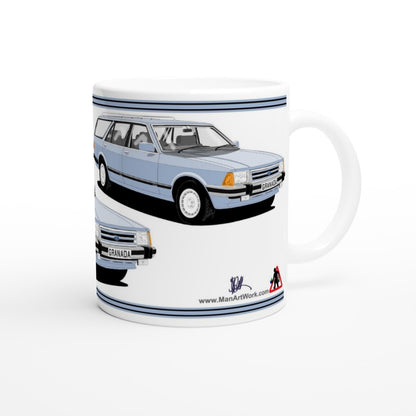 Ford Granada Mk2 Ghia facelift estate in blue Art Mug