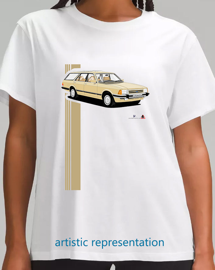 Ford Granada Mk2 facelift Ghia Estate in Gold Shirt